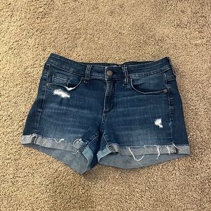 Slightly distressed Denim jean shorts